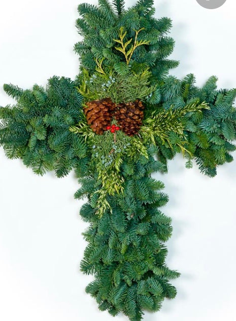 Fresh Cross Wreath