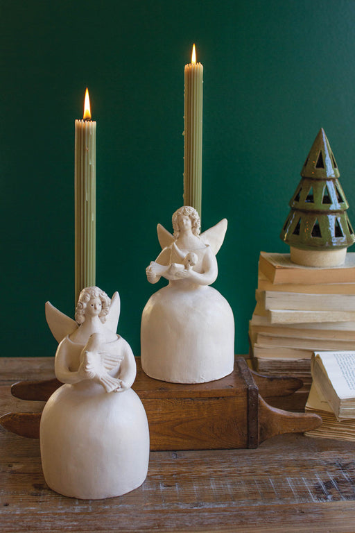 Clay Angel Candle Holder