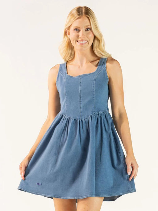 Simply Southern Denim Bow Dress