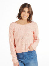 Simply Southern Pink Open Back Sweater