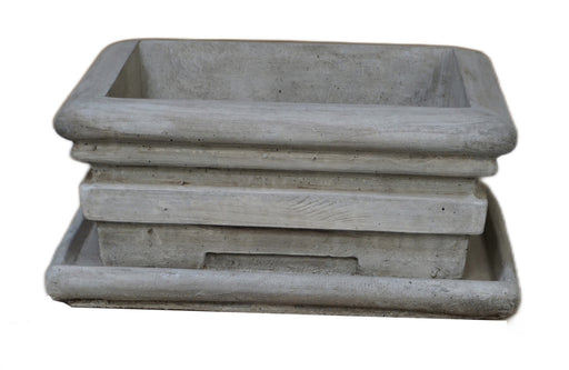 ASC Rib 19" Short Sq Planter W/Tray