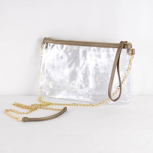 Candace Double Zipper Clear Crossbody