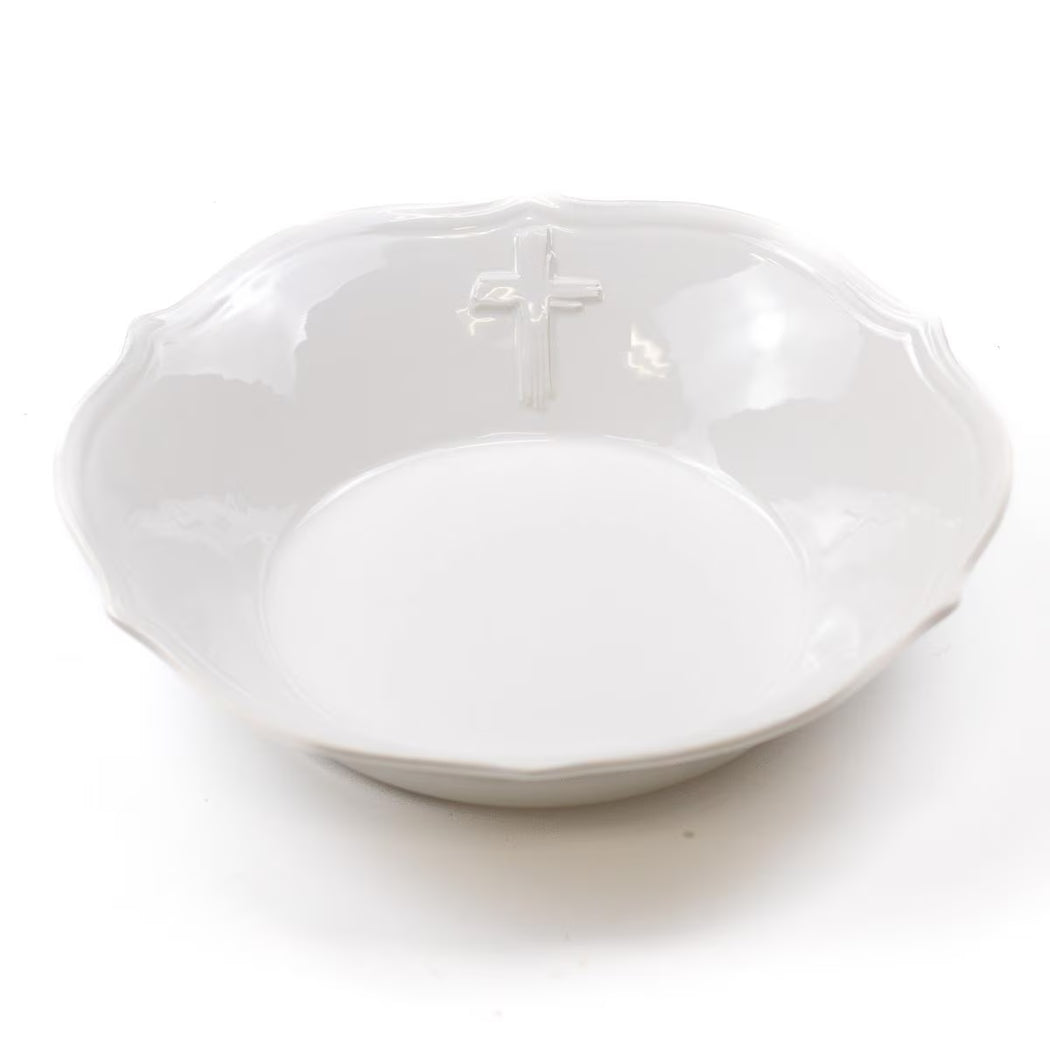 Cross Embossed Serving Bowl 11"