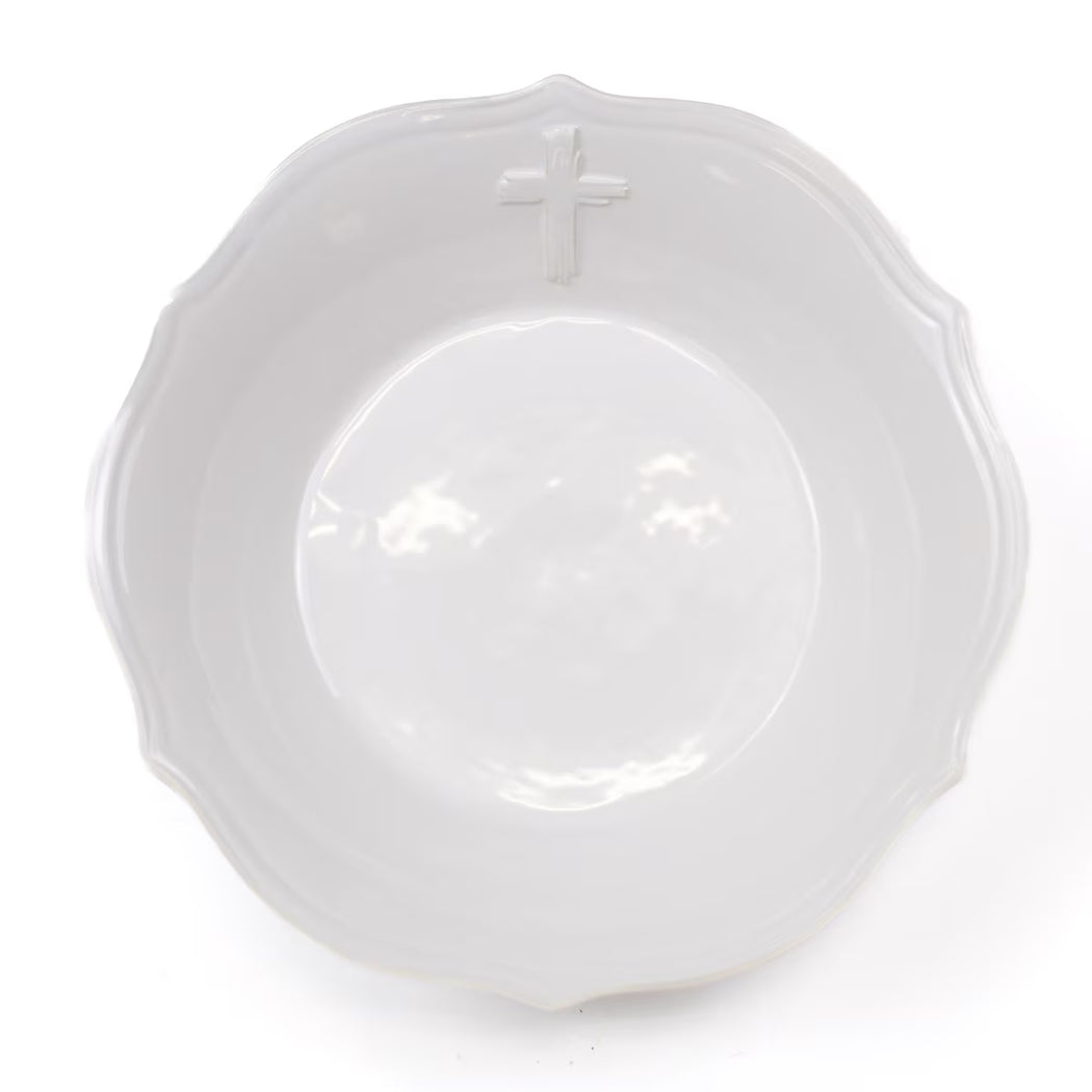 Cross Embossed Serving Bowl 11"