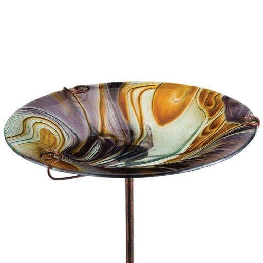 Glass Birdbath With Stand - RG