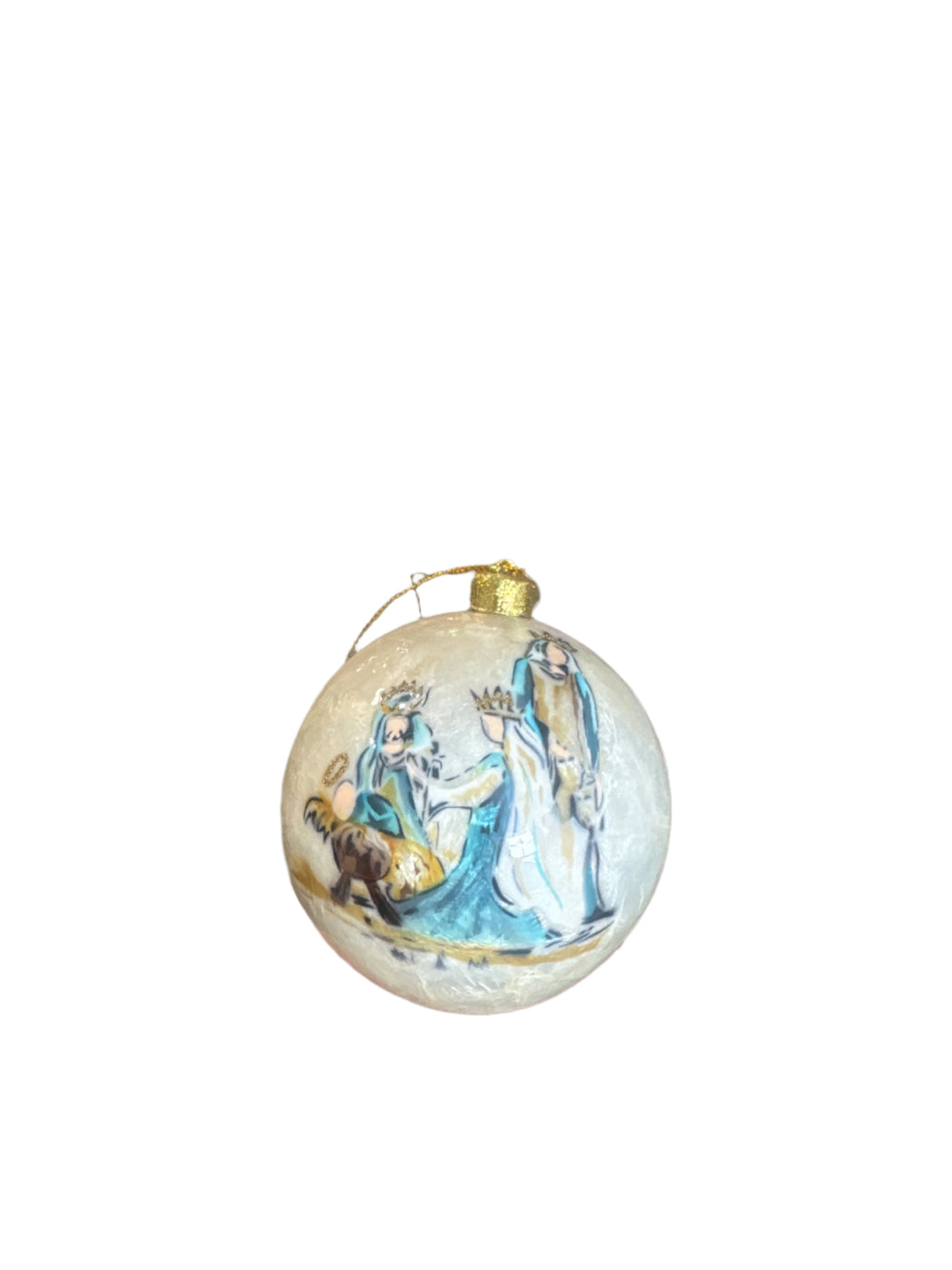 Hand Painted Christian Capiz Ball Ornaments