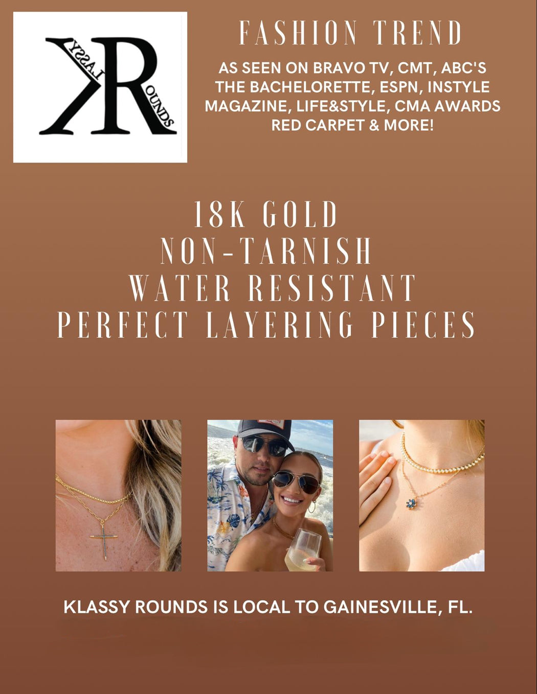 Klassy Rounds Pretty Stone Hoop