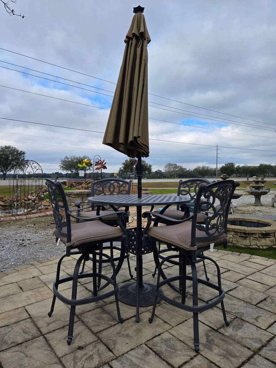 Darlee Santa Monica Bar Set With Umbrella