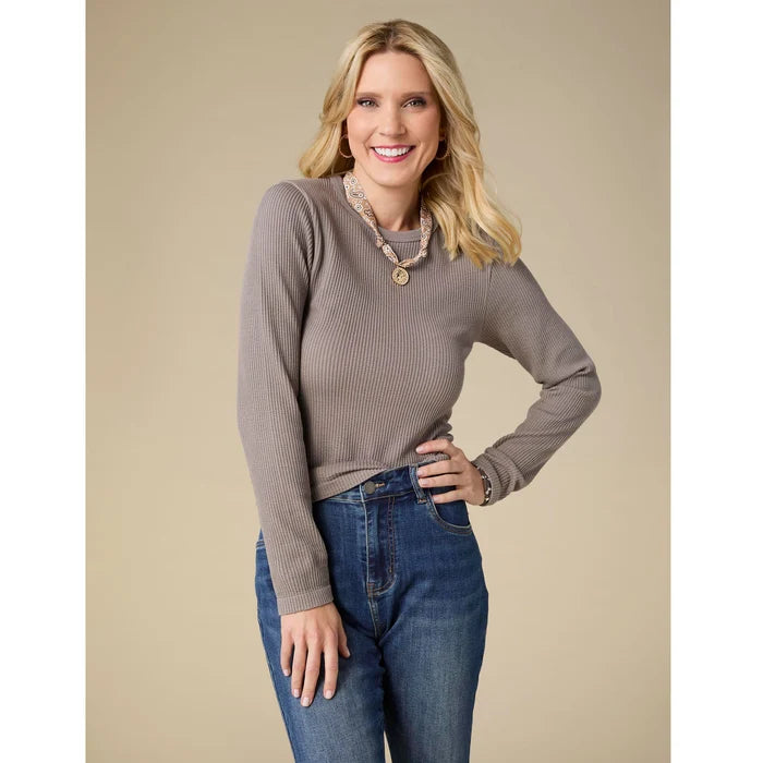 CC Ultra Lush Seamless Ribbed Crew Neck Top