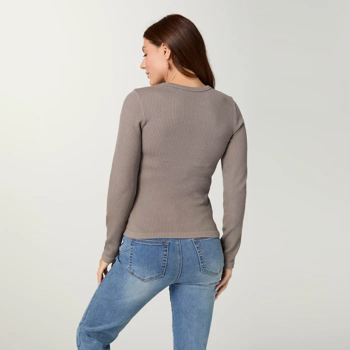CC Ultra Lush Seamless Ribbed Crew Neck Top