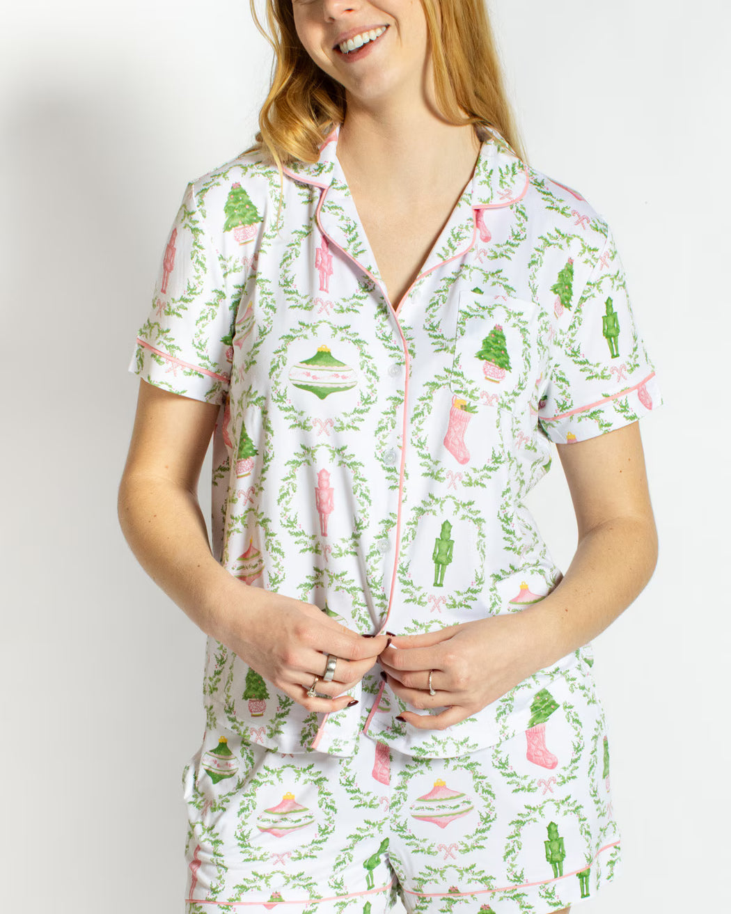 Nutcracker Trellis Short Sleeve Sleep Set
