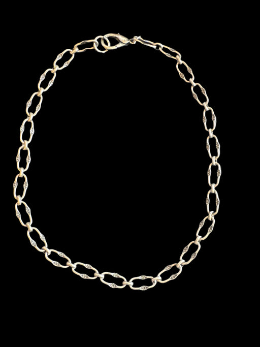 Catherine Popesco Hammered Edge Paperclip Necklace