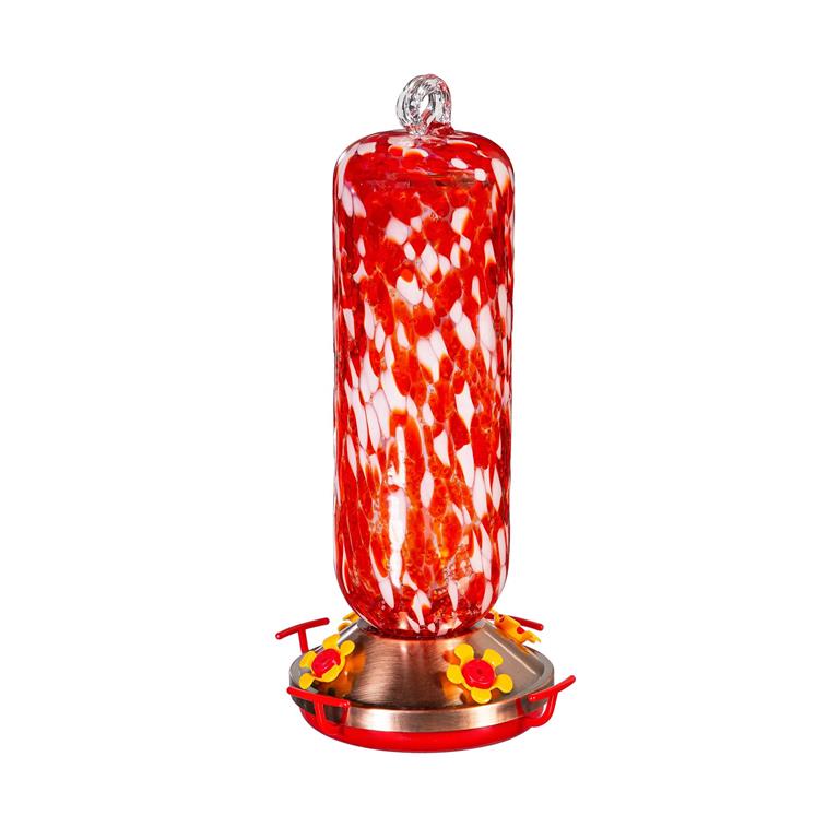 Glass Glow In The Dark Hummingbird Feeder