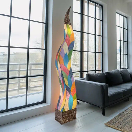 Cocoa Leaf 6'  Floor Lamp - Eangee