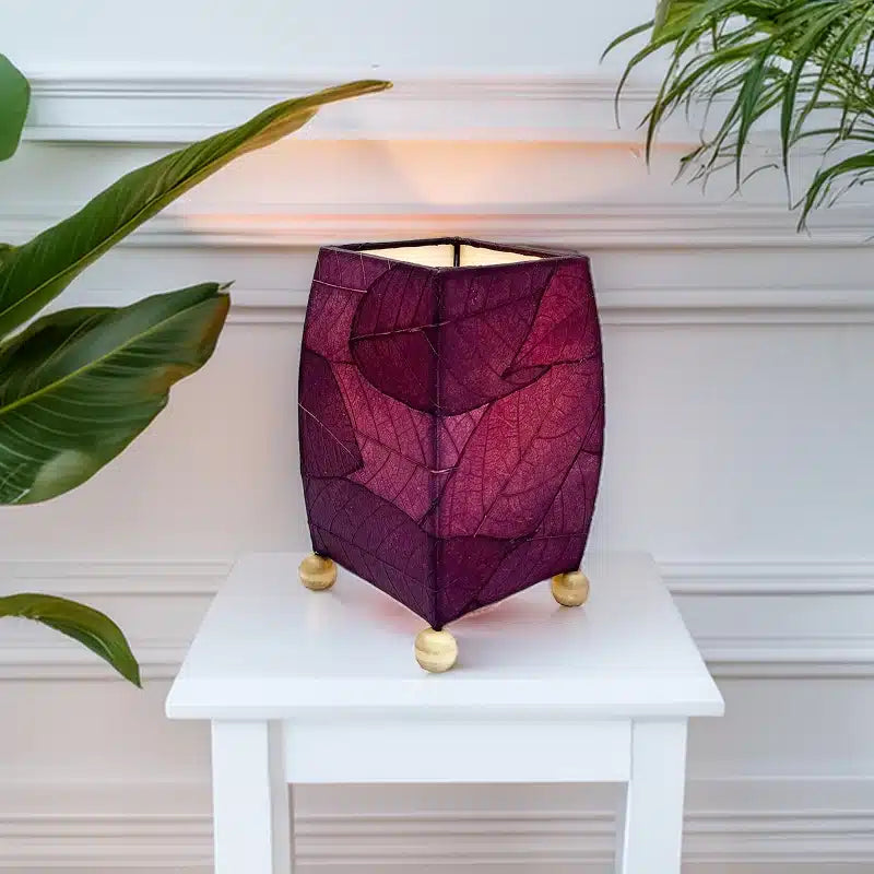 Mini Square Cocoa Leaf Lamp -Eangee
