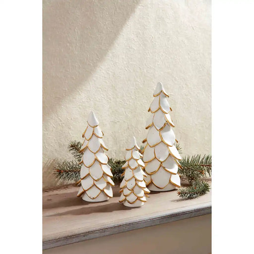 Mudpie Gold Edge Ceramic Christmas Tree