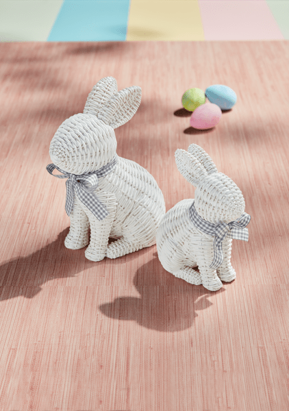 Mudpie Wicker Resin Bunny