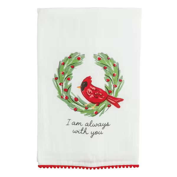Mudpie Cardinal Cotton Hand Towel