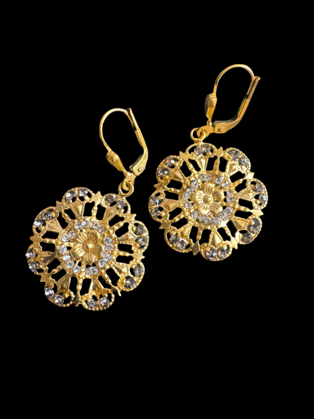 Catherine Popesco Flower Crystals Earrings