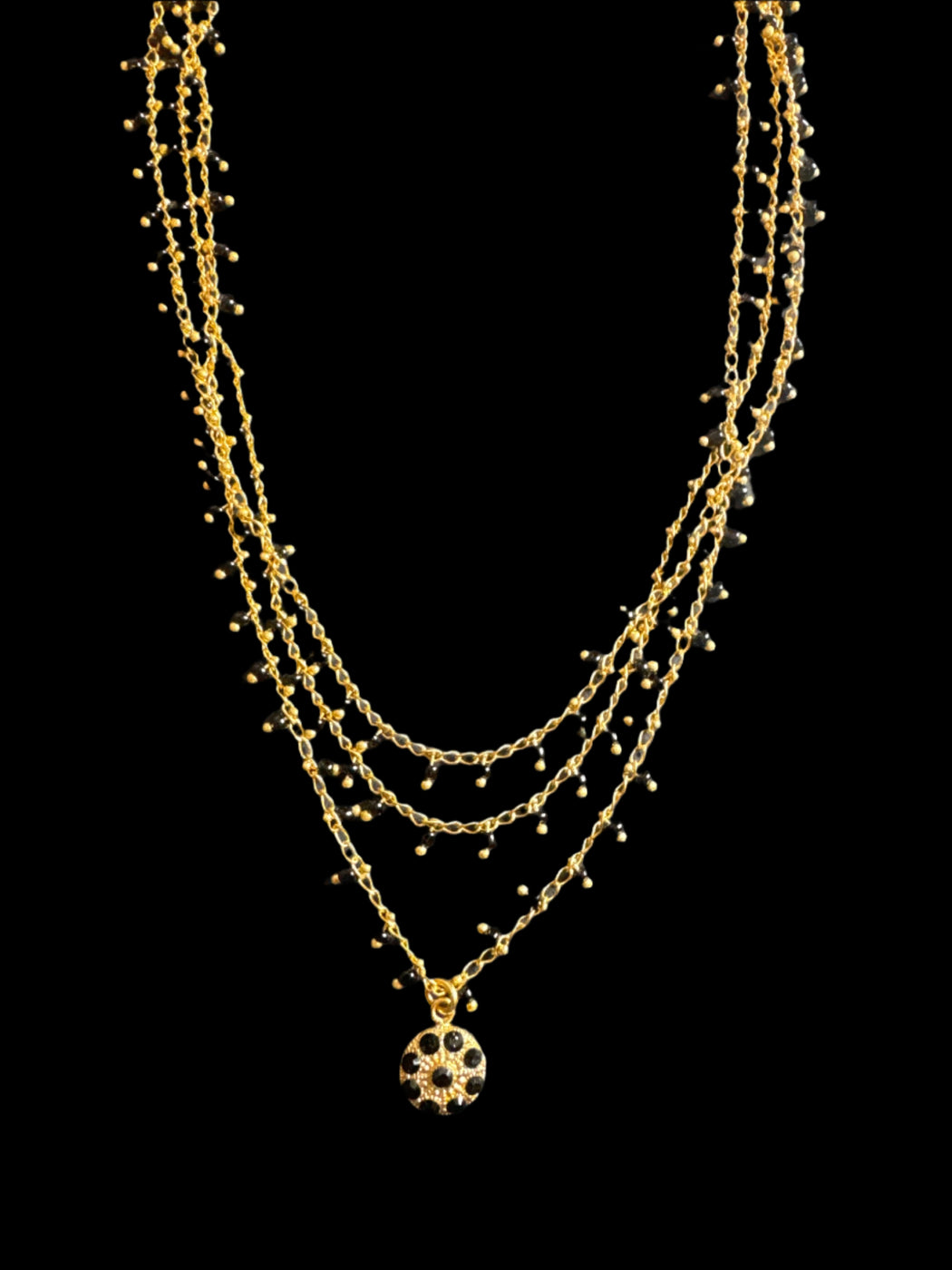 Catherine Popesco Triple Bead Strand Necklace