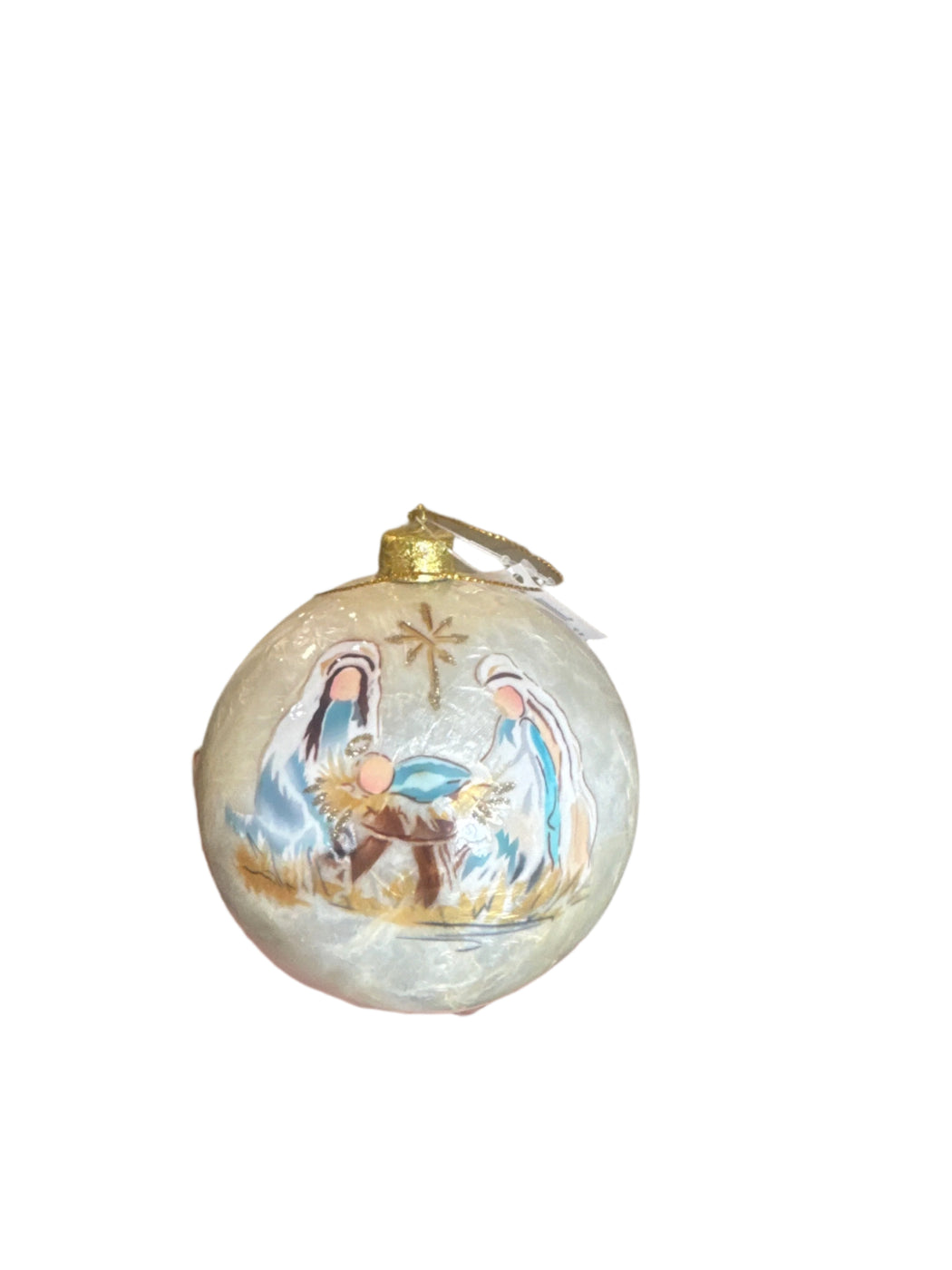 Hand Painted Christian Capiz Ball Ornaments