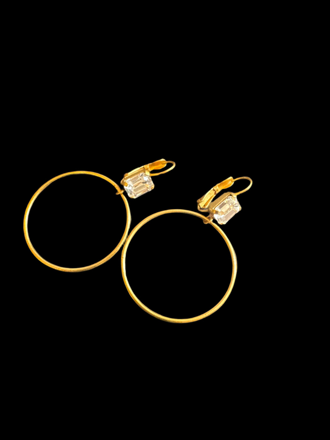 Catherine Popesco Circle With Crystal Earrings Earrings