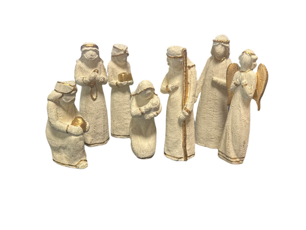 Nativity Paper Pulp Ivory/Gold