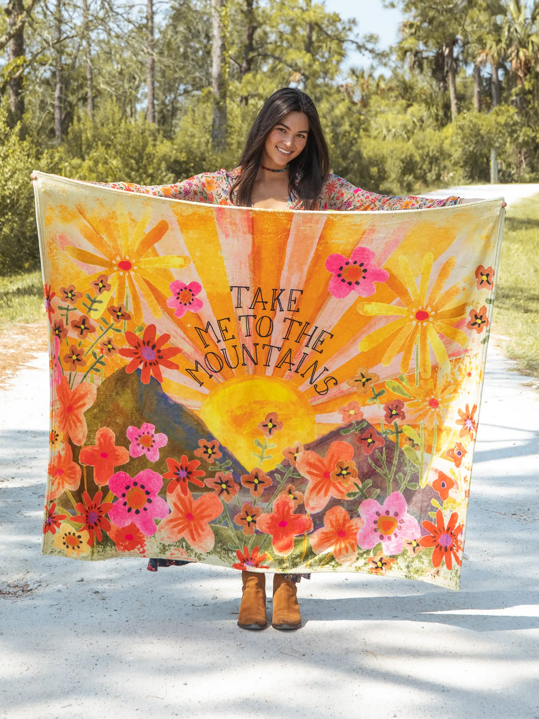Natural Life Plush Tapestry Blanket