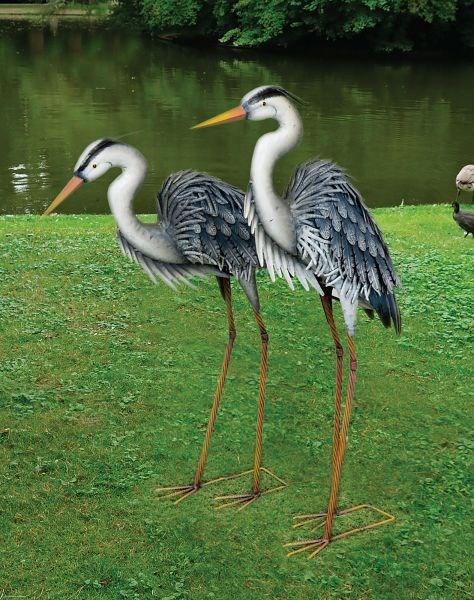 Blue Heron Metal Statuary, Assorted - MH
