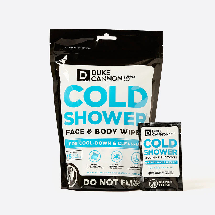 Duke Cannon Cold Shower Face & Body Wipes