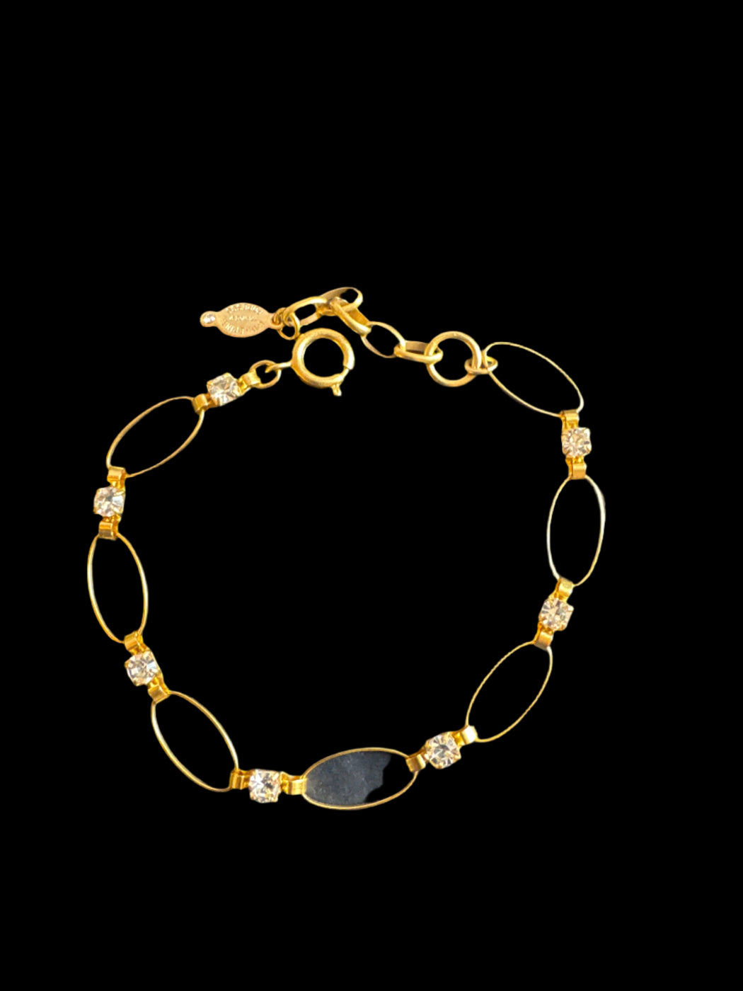 Catherine Popesco Oval Link With Crystal Bracelet