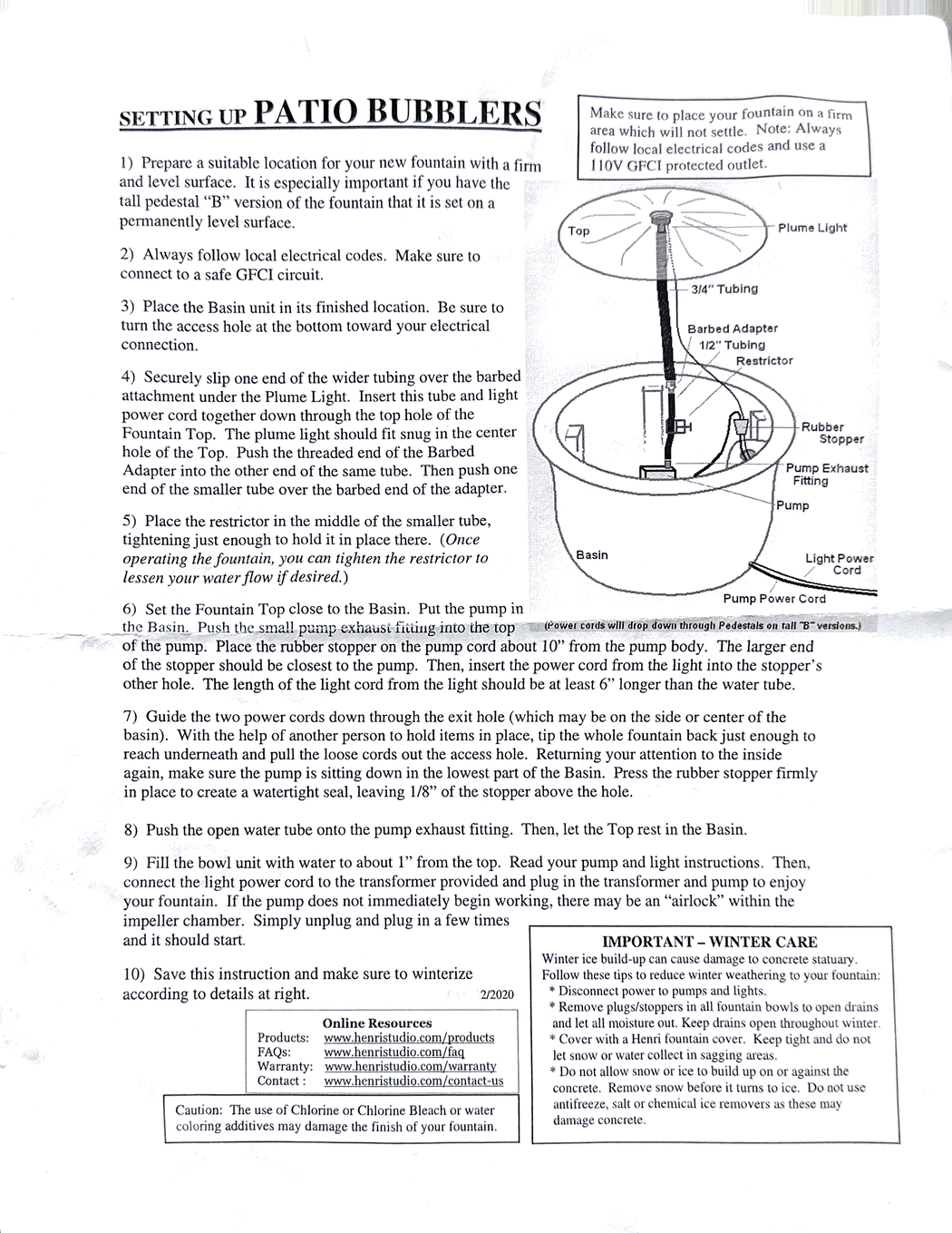 H Frogs Patio Bubbler Fountain