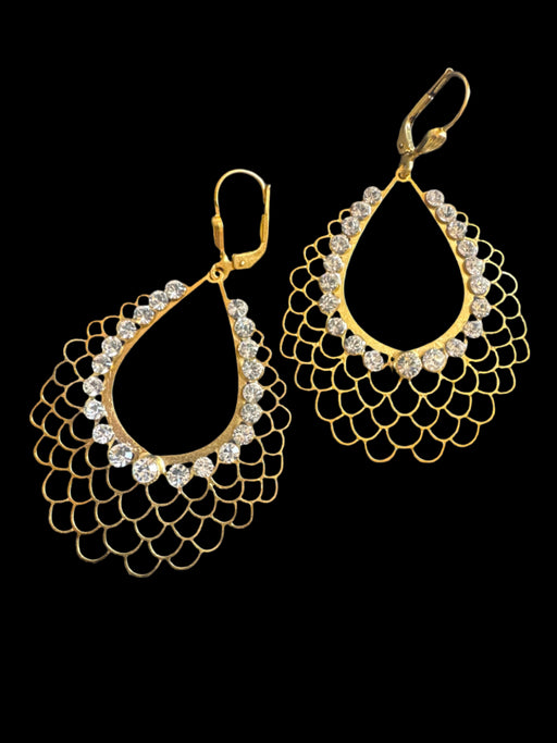Catherine Popesco Filigree Tear Drop Earrings
