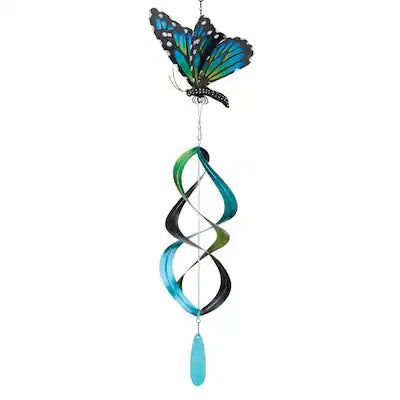 Hanging Wind Spinner Blue Monarch - RG
