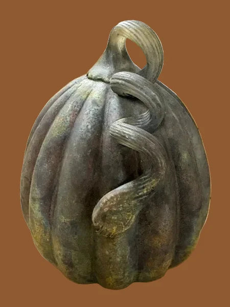 Glass Pumpkin With Curl Stem