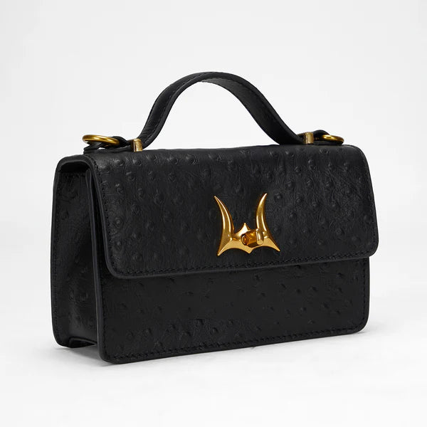 Loyal West Valencia Ostrich Leather Bag