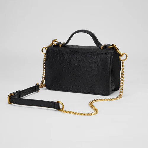 Loyal West Valencia Ostrich Leather Bag