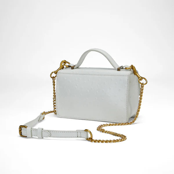 Loyal West Valencia Ostrich Leather Bag