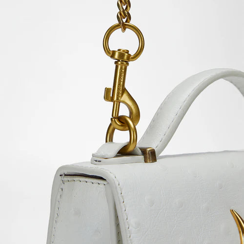 Loyal West Valencia Ostrich Leather Bag