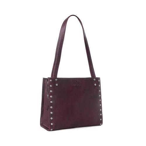 Zidana Aria Amethyst Leather Tote