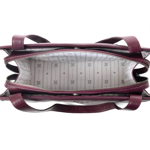 Zidana Aria Amethyst Leather Tote