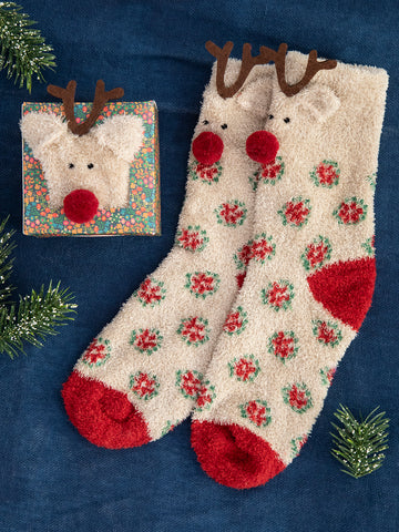 Natural Life Cozy Reindeer Socks