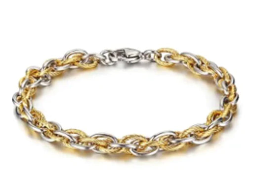 AA Silver & Gold Braid Bracelet