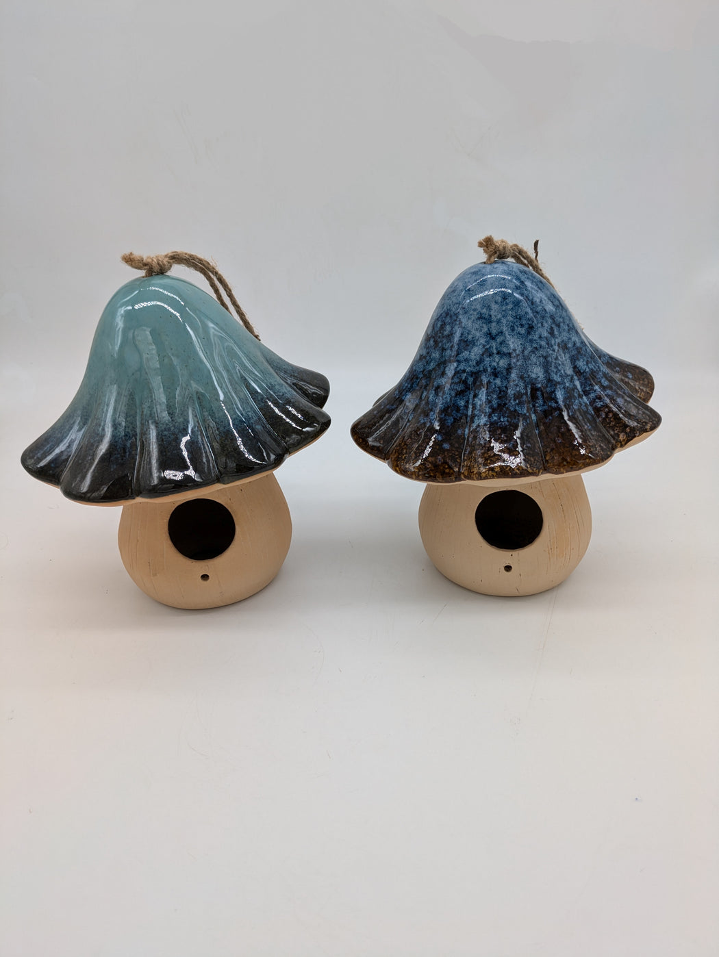 Ceramic Mushroom Bird Houses - ESS