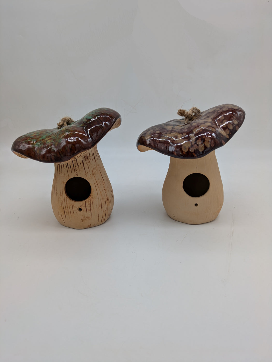 Ceramic Mushroom Bird Houses - ESS