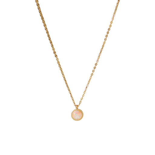 AA White Fire Opal Necklace