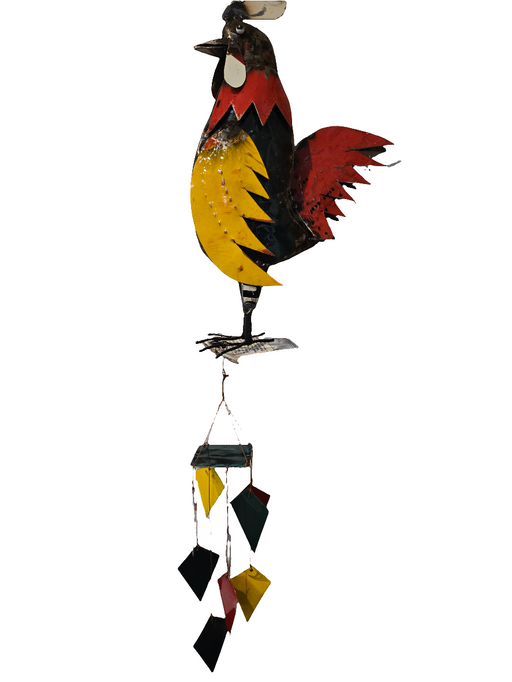 Rooster Recycled Oil Drum Chime