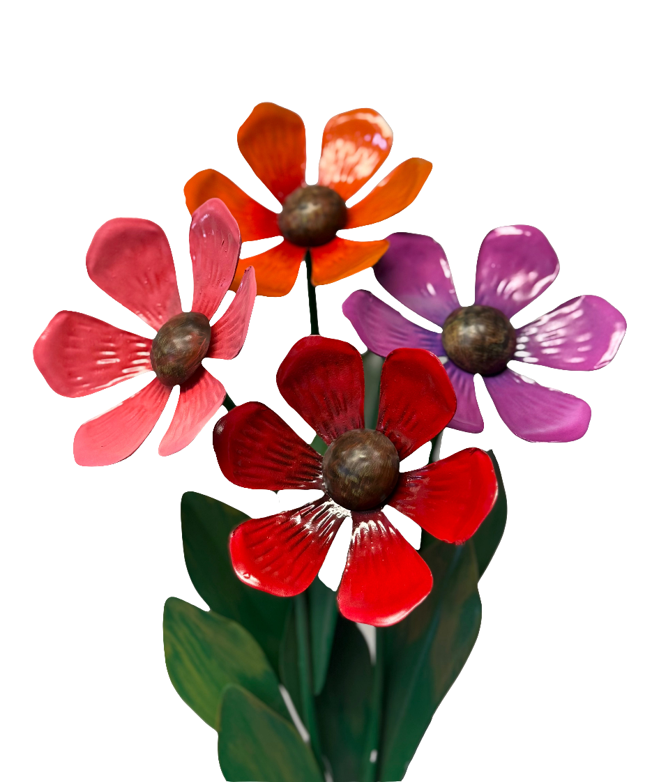 Metal Flowers Assorted Colors- MH