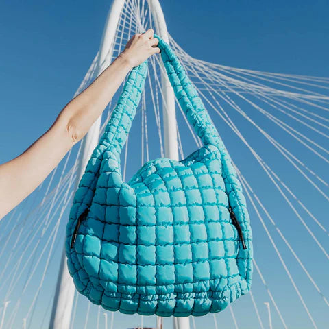 Katydid Oversized Quilted Hobo Tote Bag