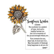 Ganz Sunflower Wishes Charm